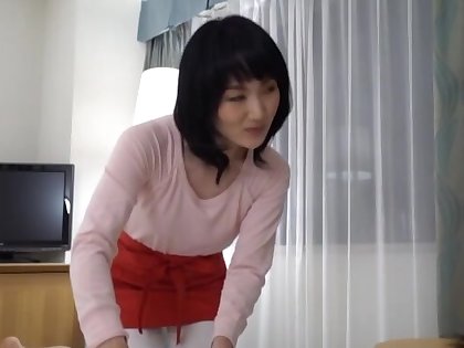 Acquiescent expecting Japanese beau gets fucked by her horny hubby